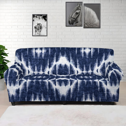 Blue Shibori Print Sofa Cover
