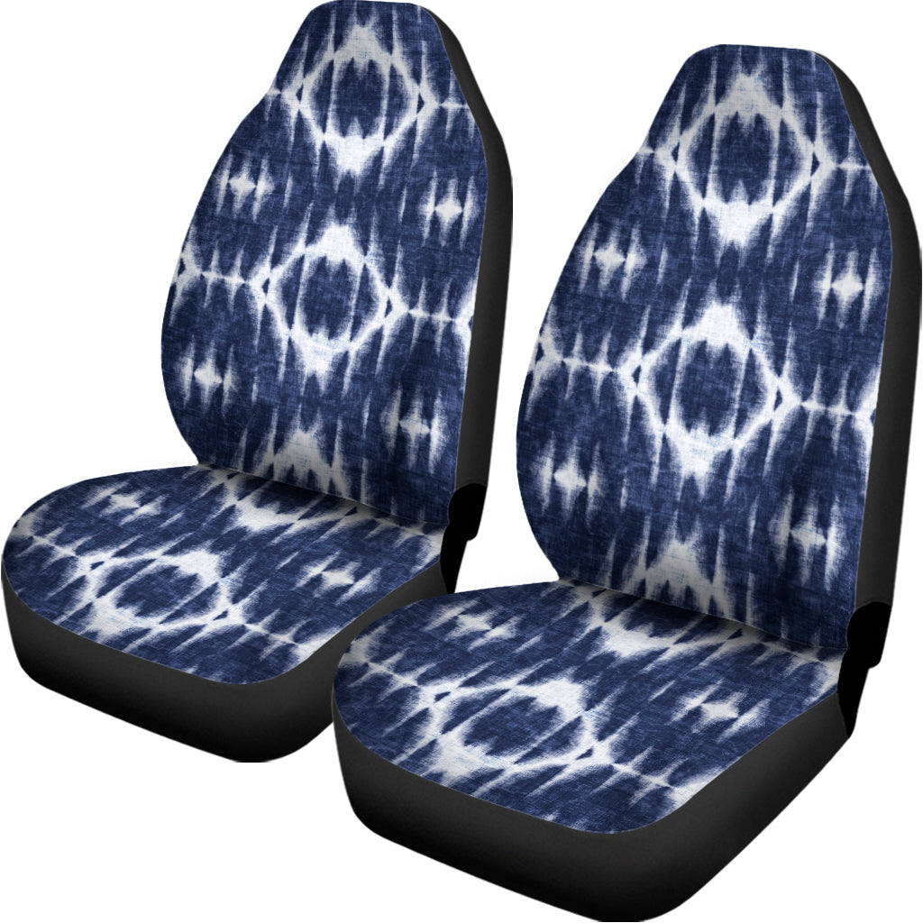 Blue Shibori Print Universal Fit Car Seat Covers