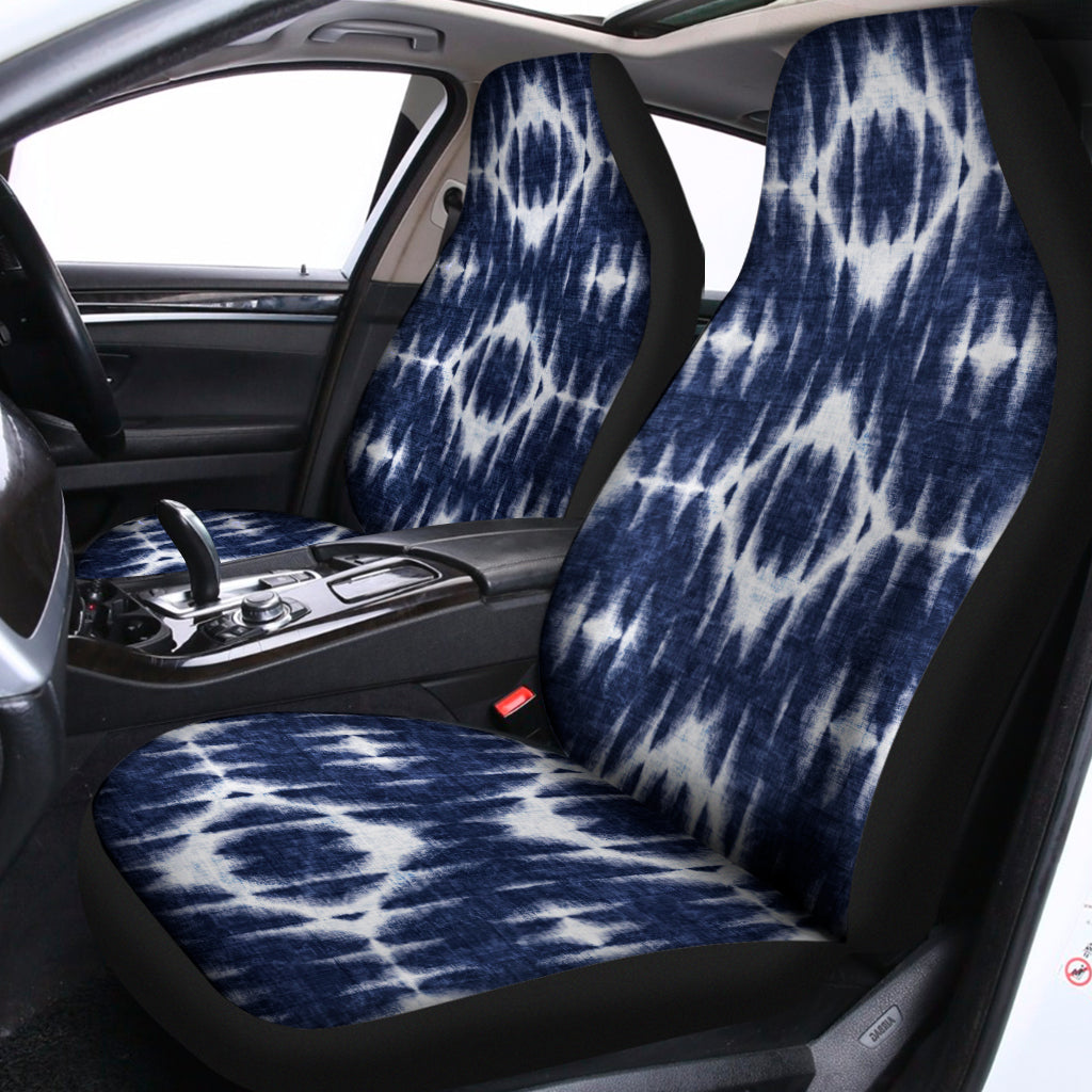 Blue Shibori Print Universal Fit Car Seat Covers
