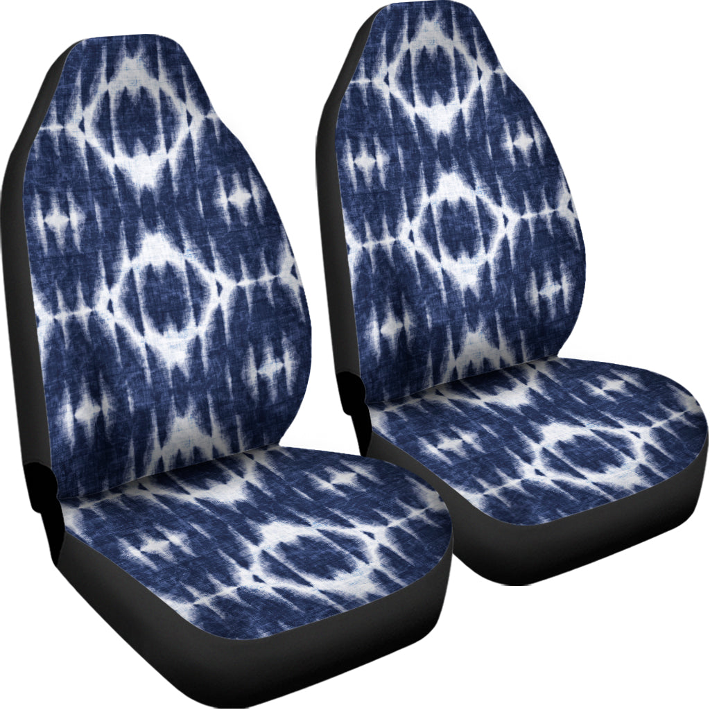 Blue Shibori Print Universal Fit Car Seat Covers