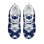 Blue Shibori Print White Sneakers