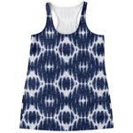 Blue Shibori Print Women's Racerback Tank Top