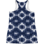 Blue Shibori Print Women's Racerback Tank Top