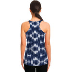 Blue Shibori Print Women's Racerback Tank Top