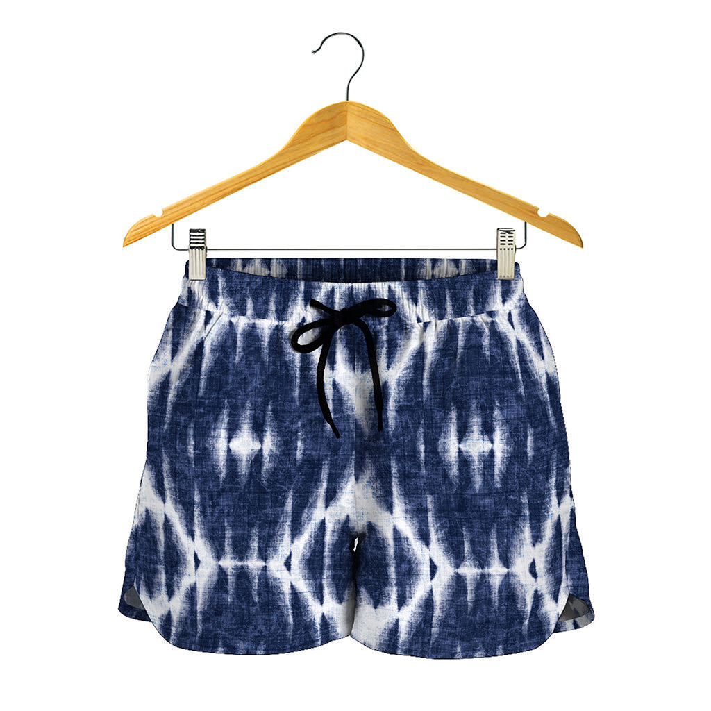 Blue Shibori Print Women's Shorts