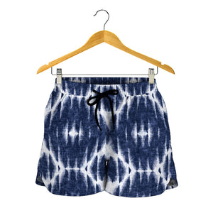 Blue Shibori Print Women's Shorts