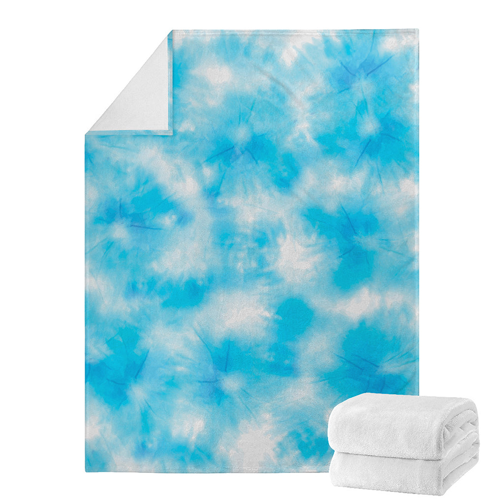 Blue Shibori Tie Dye Print Blanket