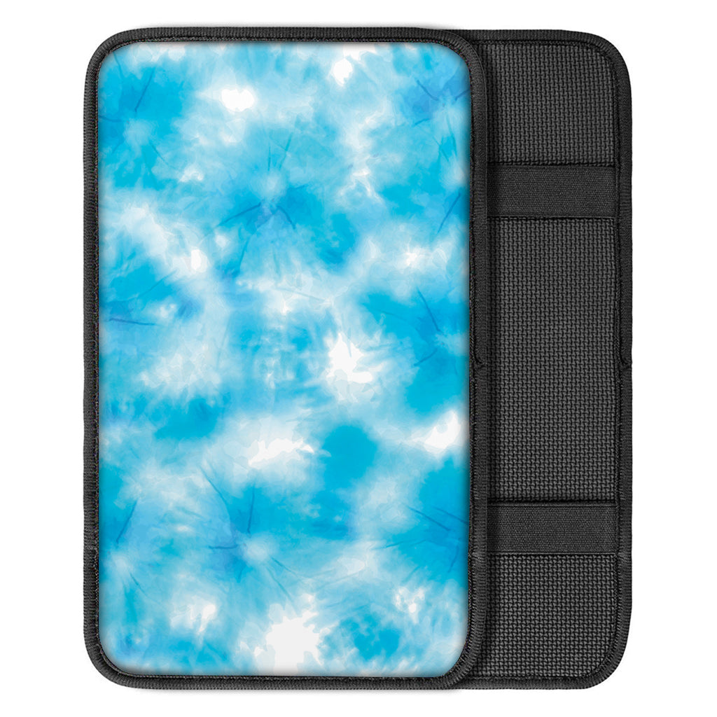 Blue Shibori Tie Dye Print Car Center Console Cover