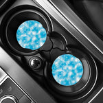 Blue Shibori Tie Dye Print Car Coasters