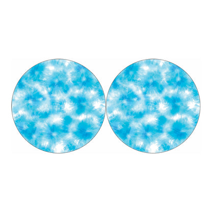 Blue Shibori Tie Dye Print Car Coasters