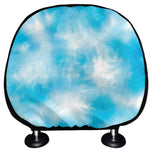 Blue Shibori Tie Dye Print Car Headrest Covers