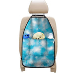 Blue Shibori Tie Dye Print Car Seat Organizers