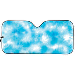 Blue Shibori Tie Dye Print Car Sun Shade