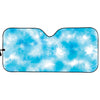 Blue Shibori Tie Dye Print Car Sun Shade