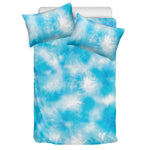 Blue Shibori Tie Dye Print Duvet Cover Bedding Set