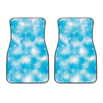 Blue Shibori Tie Dye Print Front Car Floor Mats