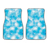 Blue Shibori Tie Dye Print Front Car Floor Mats