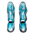 Blue Shibori Tie Dye Print Muay Thai Shin Guards