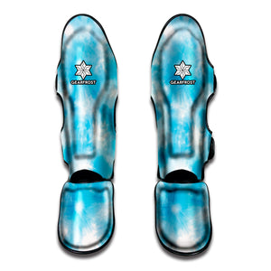 Blue Shibori Tie Dye Print Muay Thai Shin Guard