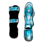 Blue Shibori Tie Dye Print Muay Thai Shin Guard