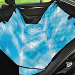 Blue Shibori Tie Dye Print Pet Car Back Seat Cover