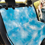 Blue Shibori Tie Dye Print Pet Car Back Seat Cover