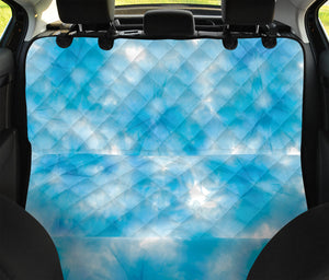 Blue Shibori Tie Dye Print Pet Car Back Seat Cover