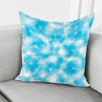 Blue Shibori Tie Dye Print Pillow Cover