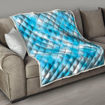 Blue Shibori Tie Dye Print Quilt