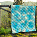 Blue Shibori Tie Dye Print Quilt