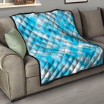 Blue Shibori Tie Dye Print Quilt