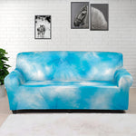 Blue Shibori Tie Dye Print Sofa Cover