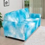 Blue Shibori Tie Dye Print Sofa Cover