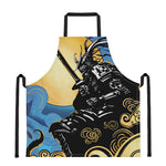 Blue Sky And Golden Sun Samurai Print Apron