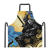 Blue Sky And Golden Sun Samurai Print Apron