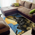 Blue Sky And Golden Sun Samurai Print Floor Mat
