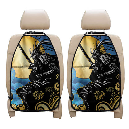 Blue Sky And Golden Sun Samurai Print Car Seat Organizers