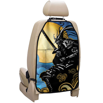 Blue Sky And Golden Sun Samurai Print Car Seat Organizers