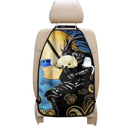 Blue Sky And Golden Sun Samurai Print Car Seat Organizers