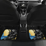 Blue Sky And Golden Sun Samurai Print Front and Back Car Floor Mats