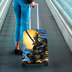 Blue Sky And Golden Sun Samurai Print Luggage Cover