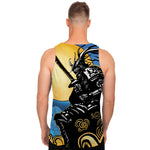 Blue Sky And Golden Sun Samurai Print Men's Tank Top