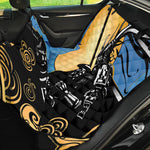 Blue Sky And Golden Sun Samurai Print Pet Car Back Seat Cover