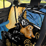 Blue Sky And Golden Sun Samurai Print Pet Car Back Seat Cover