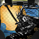 Blue Sky And Golden Sun Samurai Print Pet Car Back Seat Cover