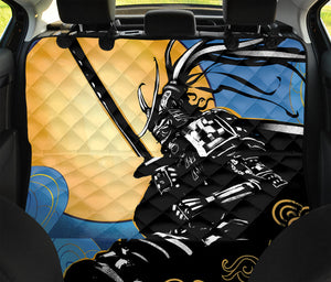 Blue Sky And Golden Sun Samurai Print Pet Car Back Seat Cover