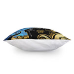 Blue Sky And Golden Sun Samurai Print Pillow Cover