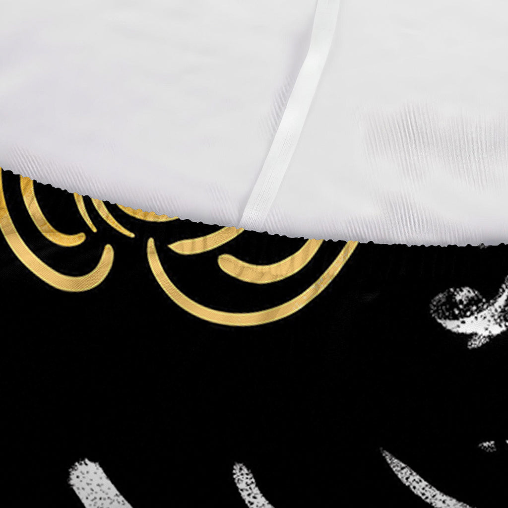 Blue Sky And Golden Sun Samurai Print Sofa Cover