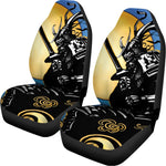 Blue Sky And Golden Sun Samurai Print Universal Fit Car Seat Covers