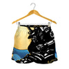 Blue Sky And Golden Sun Samurai Print Women's Shorts